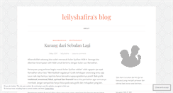 Desktop Screenshot of leilyshafira.wordpress.com