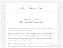 Tablet Screenshot of leilyshafira.wordpress.com