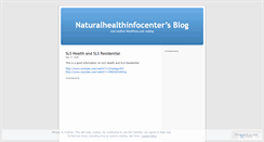 Desktop Screenshot of naturalhealthinfocenter.wordpress.com