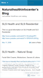 Mobile Screenshot of naturalhealthinfocenter.wordpress.com