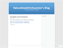 Tablet Screenshot of naturalhealthinfocenter.wordpress.com