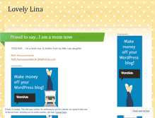Tablet Screenshot of lovelylina.wordpress.com