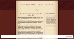 Desktop Screenshot of missionarynovel.wordpress.com