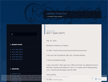 Tablet Screenshot of lettersfromeve.wordpress.com