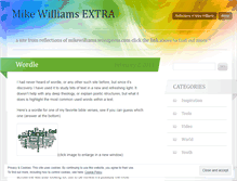 Tablet Screenshot of mikewilliamsextra.wordpress.com