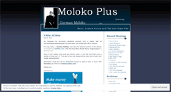 Desktop Screenshot of gormanmoloko.wordpress.com