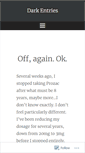 Mobile Screenshot of darkentries.wordpress.com