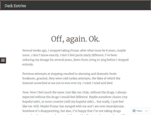 Tablet Screenshot of darkentries.wordpress.com