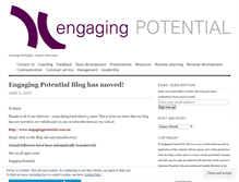 Tablet Screenshot of engagingpotential.wordpress.com