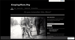 Desktop Screenshot of justkeepingmum.wordpress.com