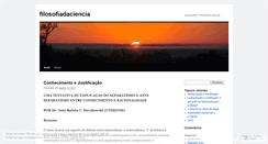 Desktop Screenshot of filosofiadaciencia.wordpress.com