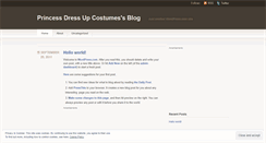 Desktop Screenshot of princessdressupcostumes.wordpress.com