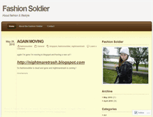 Tablet Screenshot of fashionsoldier.wordpress.com