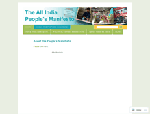 Tablet Screenshot of allindiapeoplesmanifesto.wordpress.com