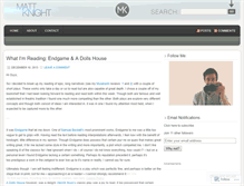Tablet Screenshot of matthewjamesknight.wordpress.com