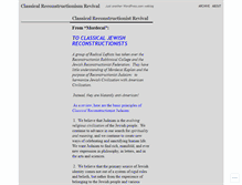 Tablet Screenshot of classicalreconstructionist.wordpress.com