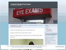 Tablet Screenshot of frederickoptometrist.wordpress.com