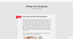 Desktop Screenshot of cheapchicshoppingtours.wordpress.com