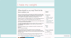 Desktop Screenshot of ihatemyweight.wordpress.com