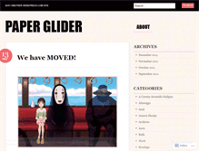 Tablet Screenshot of paperglider.wordpress.com