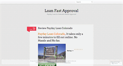 Desktop Screenshot of loanfastapproval.wordpress.com