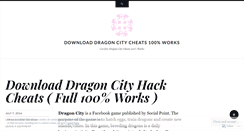 Desktop Screenshot of downloaddragoncitycheats2014.wordpress.com