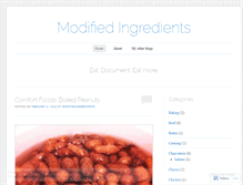 Tablet Screenshot of modifiedingredients.wordpress.com