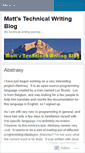 Mobile Screenshot of mattstechnicalwritingblog.wordpress.com