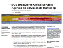 Tablet Screenshot of bgsagenciamarketing.wordpress.com