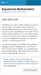 Mobile Screenshot of equatorialmaths.wordpress.com