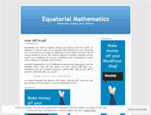 Tablet Screenshot of equatorialmaths.wordpress.com