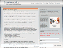 Tablet Screenshot of investoradvice.wordpress.com