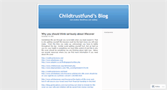 Desktop Screenshot of childtrustfund.wordpress.com