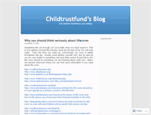 Tablet Screenshot of childtrustfund.wordpress.com