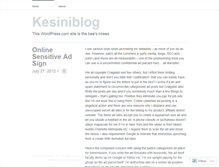 Tablet Screenshot of kesiniblog.wordpress.com