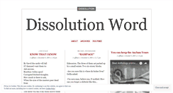 Desktop Screenshot of dissolution252.wordpress.com