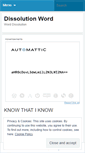 Mobile Screenshot of dissolution252.wordpress.com