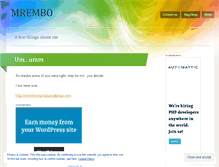 Tablet Screenshot of mrembo.wordpress.com