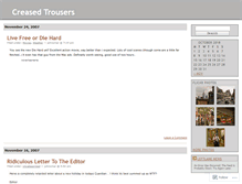 Tablet Screenshot of creasedtrousers.wordpress.com
