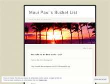 Tablet Screenshot of paulsmauibucketlist.wordpress.com