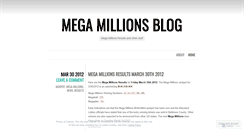 Desktop Screenshot of megamillionsblog.wordpress.com