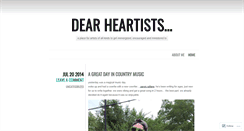 Desktop Screenshot of dearheartists.wordpress.com