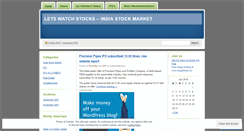 Desktop Screenshot of letswatchstocks.wordpress.com