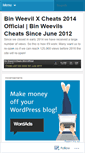 Mobile Screenshot of binweevilxcheats.wordpress.com