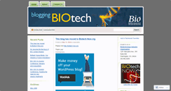 Desktop Screenshot of bloggingbiotech.wordpress.com
