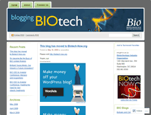 Tablet Screenshot of bloggingbiotech.wordpress.com