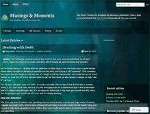 Tablet Screenshot of musingsandmoments.wordpress.com