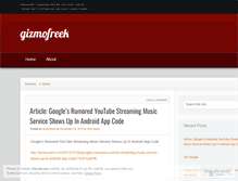 Tablet Screenshot of gizmofreek.wordpress.com