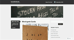 Desktop Screenshot of burnatbothends.wordpress.com