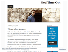 Tablet Screenshot of godtimeout.wordpress.com